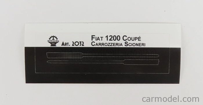 Officina-942 Fiat 1200 Coupe Carrozzeria Scionieri 1958 1:76 červená čierna