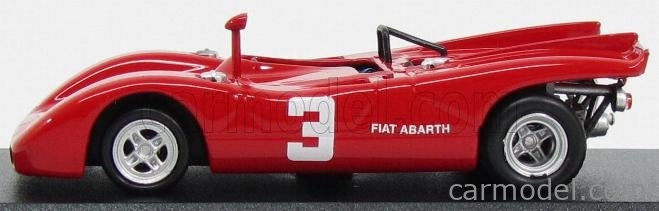 Najlepší model Fiat Abarth 2000 Spider N 3 2. Majstrovstvá Európy 2-litrov Salzburgring 1970 D.quester 1:43 Červená