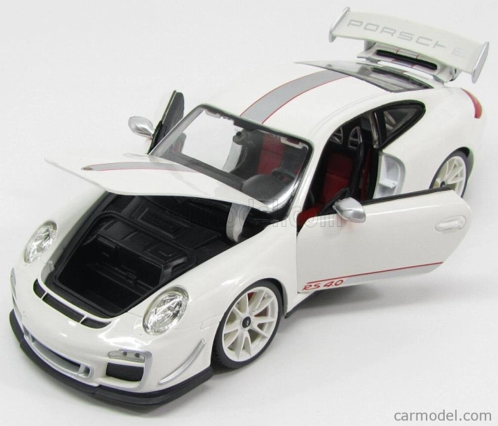 Bburago Porsche 911 997-2 Gt3 Rs 4.0 Coupe 2012 1:18 bielo-strieborná