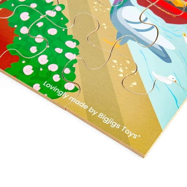 Bigjigs Toys Drevené podlahové puzzle Londýn