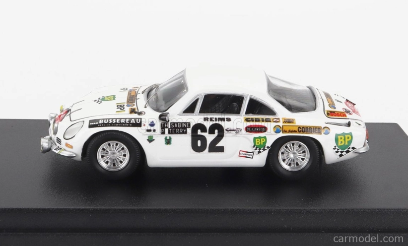 Trofeu Renault A110 Alpine N 62 Rally Montecarlo 1973 Thierry Sabine - Pierre Terry 1:43 Bílá