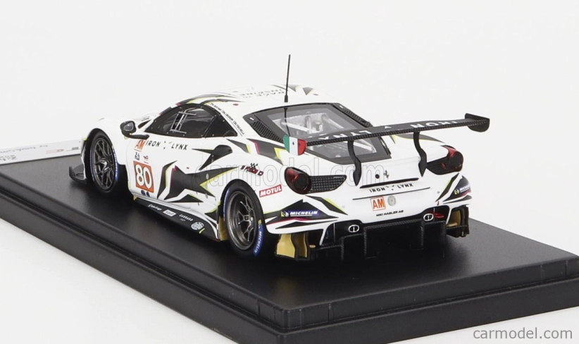 Looksmart Ferrari 488 Gte Evo 3.9l Turbo V8 Team Iron Lynx N 80 24h Le Mans 2022 M.cressoni - G.fisichella - R.heistand 1:43 biela čierna