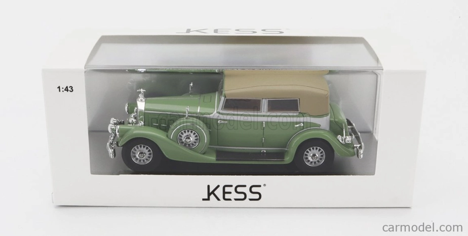 Kess-model Pierce arrow 124 Convertible Berline Sedan Le Baron Closed 1933 1:43 Světle Zelená