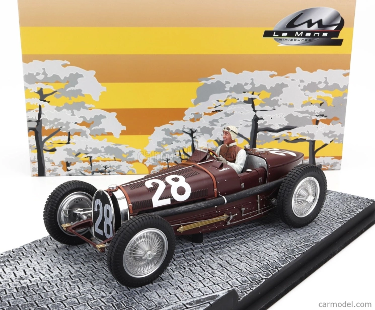 Miniatúry Le mans Bugatti F1 Type 59 N 28 Monaco Gp 1934 Tazio Nuvolari 1:18 Bordeaux