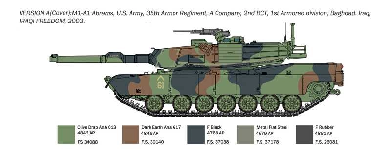 Italeri Tank M1a1 Abrams Military Tank 1:35 /