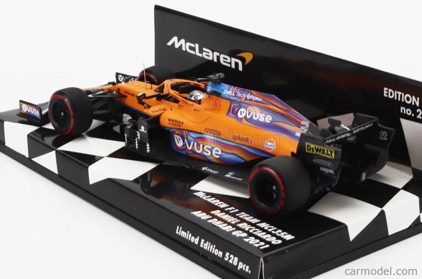 Minichamps Mclaren F1 Mcl35l Team Mclaren N 3 Abu Dhabi GP 2021 Daniel Ricciardo 1:43 Oranžová svetlo modrá