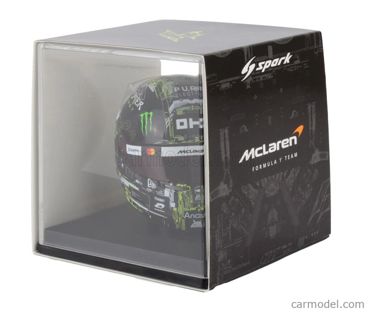 Spark-model prilby Bell Casco Helmet F1 Lando Norris Team Mclaren N 4 Season Test 2025 1:5 Black