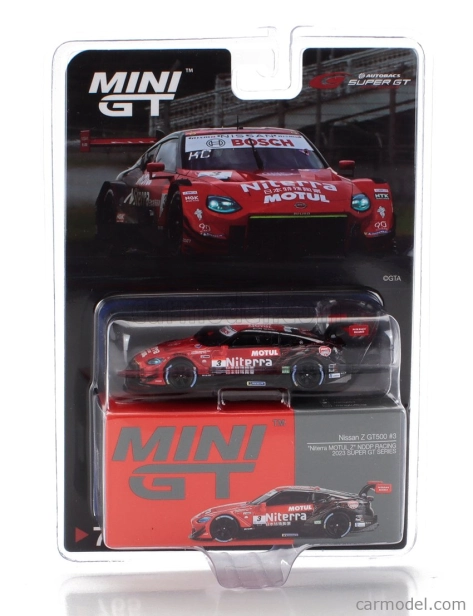 Mini-gt Nissan Type Z Team Niterra Motul Nddp Racing N 3 Gt500 Class Super Gt 2023 Katsumasa Chiyo - Mitsunori Takaboshi 1:64 Červená Šedá