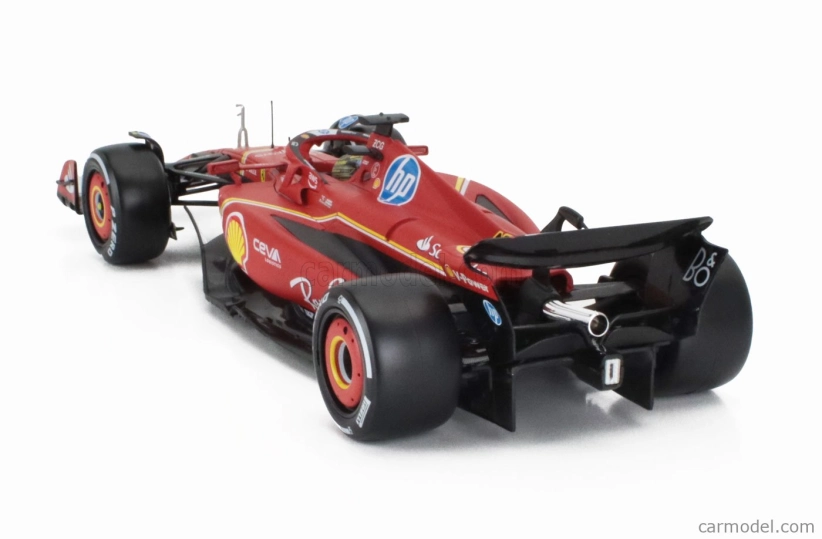 Bburago Ferrari F1 Sf-24 Team Scuderia Ferrari N 16 Winner Italy Monza Gp 2024 Charles Leclerc – Con Vetrina – With Showcase 1:18 červená biela čierna