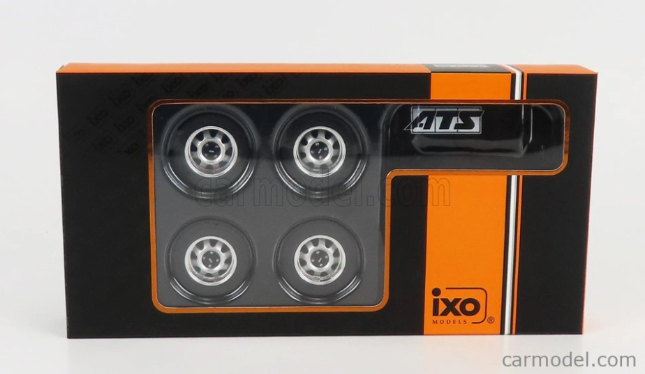 Ixo-models Accessories Kovový stojan se čtyřmi pneu Ats 1:18, černá
