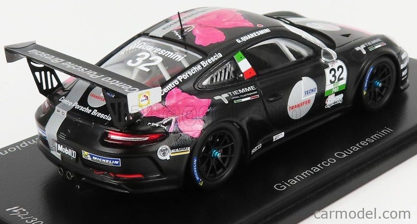 Spark-model Porsche 911 991 Gt3 N 2 Porsche Carrera Cup Italy Champion 2018 G.quaresmini 1:43 Černá Bílá Červená