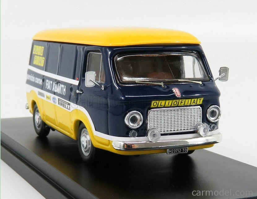 Rio-models Fiat 238 Van Assistenza Olio Fiat Abarth 1976 1:43 Modrá Žlutá