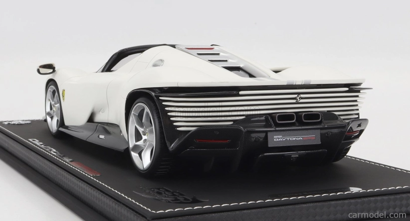 Bbr-models Ferrari Daytona Sp3 Open Roof Icona 2022 - Con Vetrina - S vitrínou 1:18 Bianco Italia - Biela