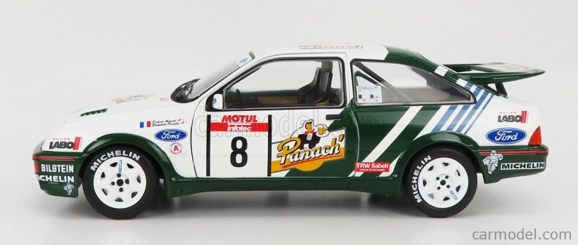 Solido Ford england Sierra Cosworth Rs500 N 8 Rally Tour De Corse 1988 Auriol 1:18 bielo-zelená