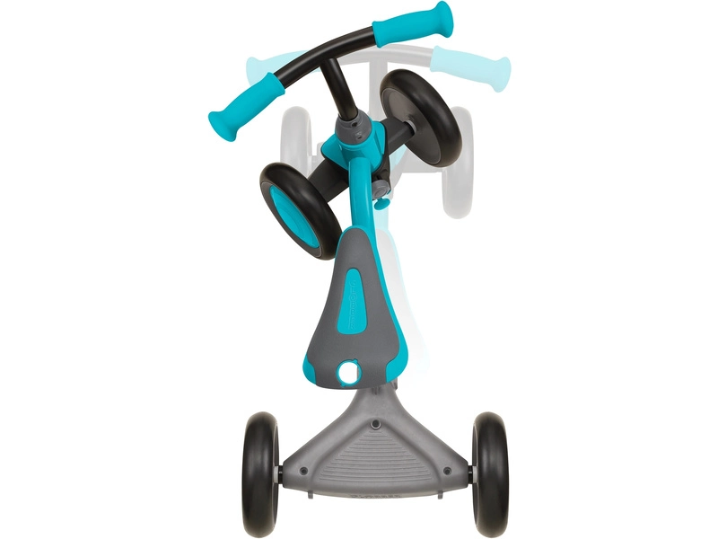 Globber - Dětské odrážedlo Learning Bike 3v1 Deluxe modrozelené