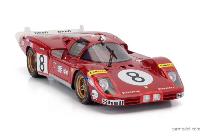 Werk83 Ferrari 512s 5.0l V12 Long Tail Team Sefac Spa Ferrari N 8 24h Le Mans 1970 Arturo Merziario - Clay Regazzoni 1:18 Red