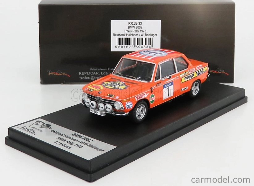 Trofeu BMW 2002 (night Version) N 1 Rally Trifels 1973 R.hainbach - W.biebinger 1:43 Orange