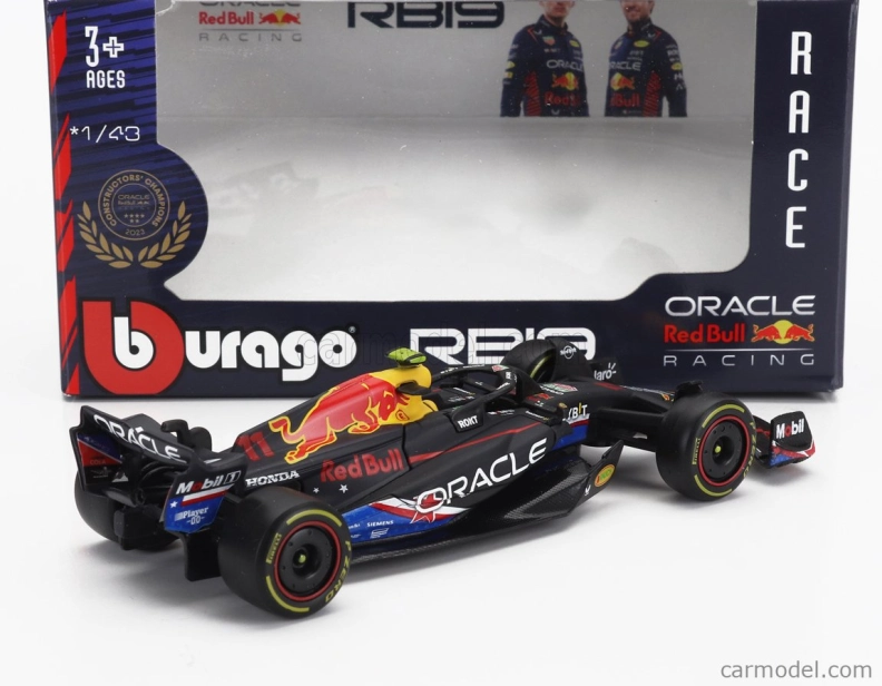 Bburago Red bull F1  Rb19 Team Oracle Red Bull Racing N 11 4th Austin Usa Gp 2023 Sergio Perez 1:43 Matt Blue