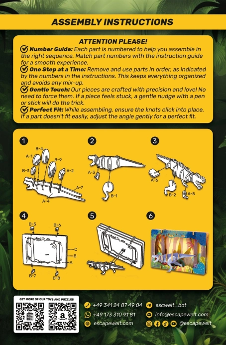 EscapeWelt 3D dřevěné puzzle Tyrannosaurus