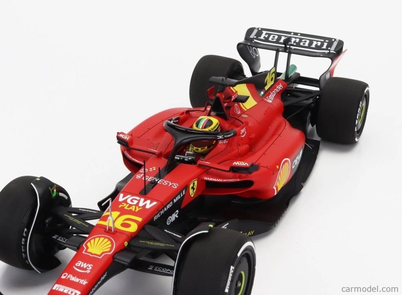Bbr-models Ferrari F1 Sf-23 Team Scuderia Ferrari N 16 4th Monza Italy Gp 2023 Charles Leclerc 1:18 Červená Černá Žlutá
