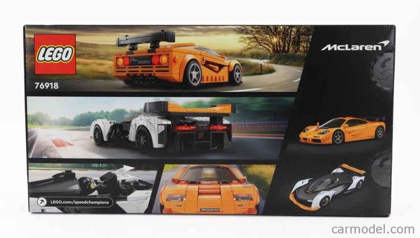 Lego Mclaren Lego Speed Champion - Solus Gt 2023 + F-1 Lm 1995 - 581 Pezzi - 581 dielikov Biela oranžová
