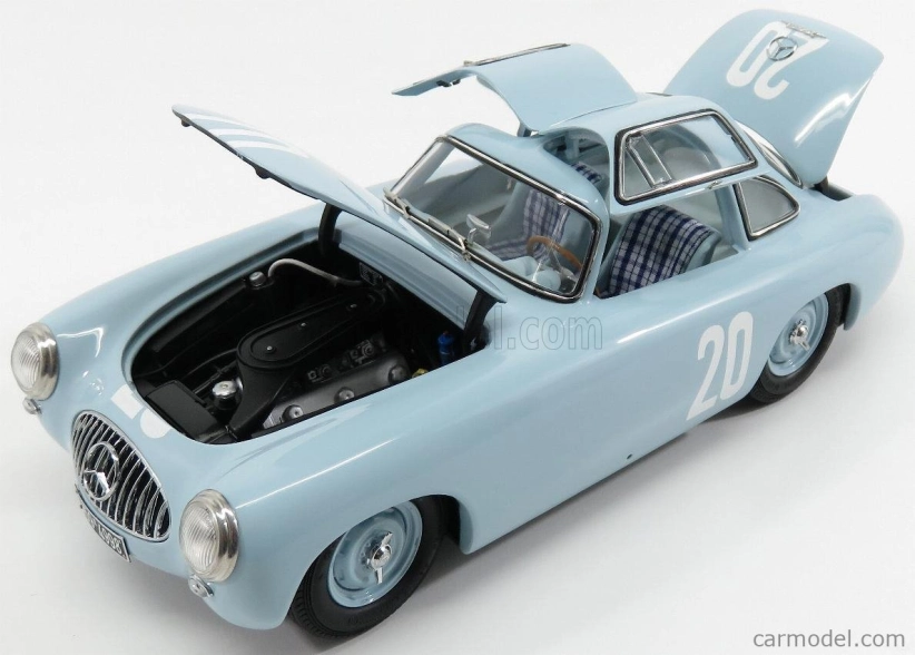 Cmc Mercedes benz 300sl (w154) Team Daimler-benz Ag N 20 2nd Bern Gp 1952 H.lang 1:18 Light Blue