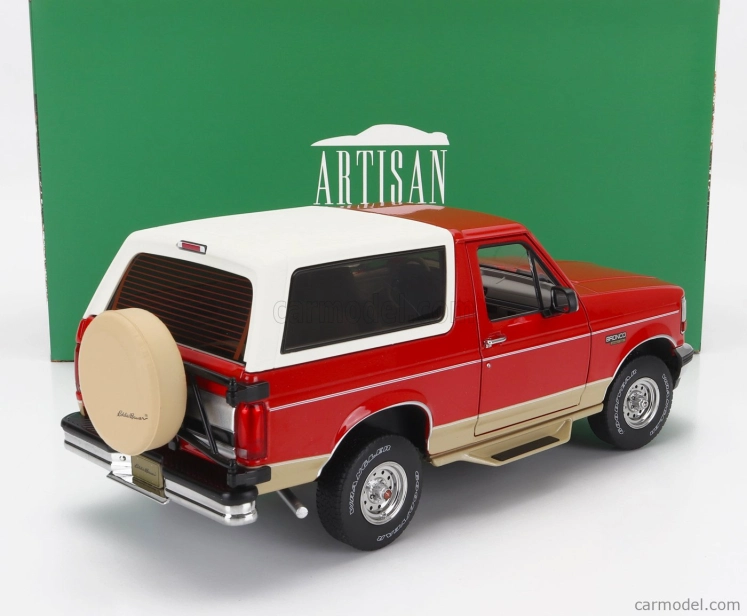 Greenlight Ford usa Bronco 1994 - Eddie Bauer Edition 1:18 Červená Zlatá Bílá