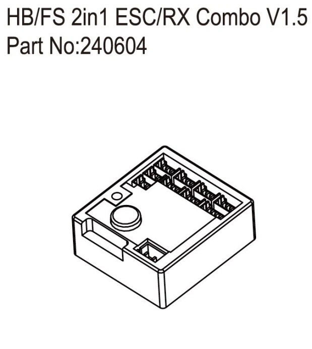 HBP240604 - Rx/ESC HB/FS Combo V1.5, konektor XT30