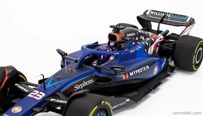 Minichamps Williams F1 Fw45 Team Williams Racing Gulf N 23 Austin Usa Gp 2023 Alexander Albon 1:18 Modrá čierna
