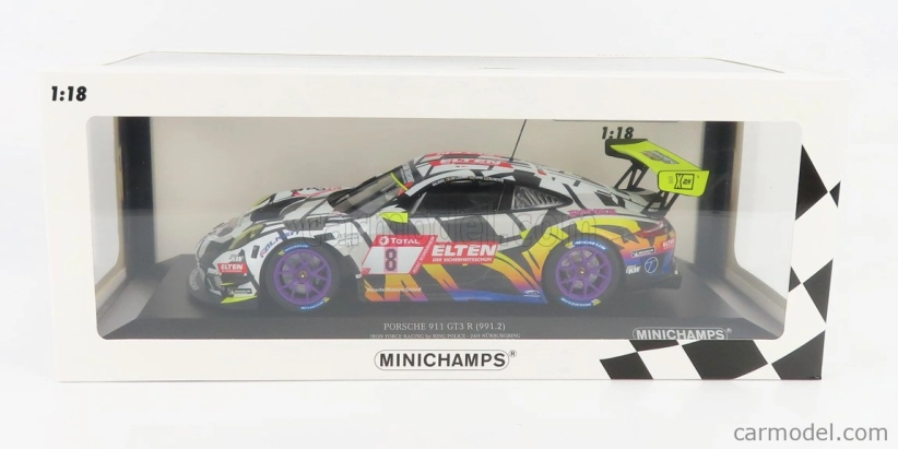 Minichamps Porsche 911 991-2 Gt3-r Team Iron Force N 8 1:18