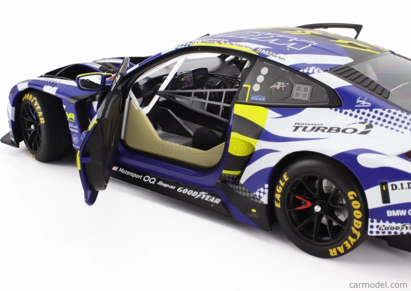 Minichamps BMW 4-series M4 Gt3 Team Wrt N 46 24h Le Mans 2024 Valentino Rossi - Maxime Martin - Ahmad Al Harthy 1:18 Modrá Bílá Černá