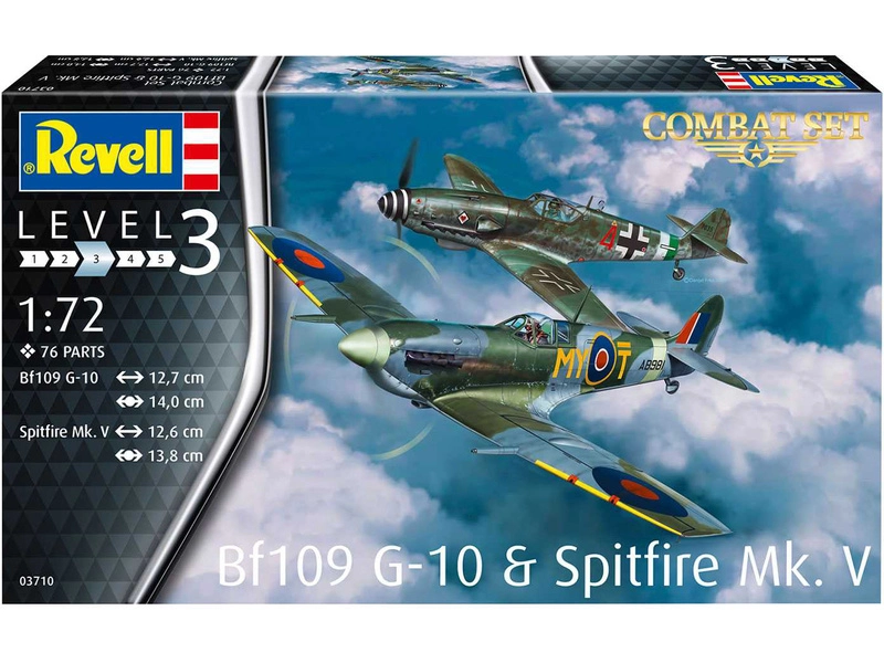 Revell Messerschmitt Bf109G-10, Spitfire Mk.V (1:72) (set)
