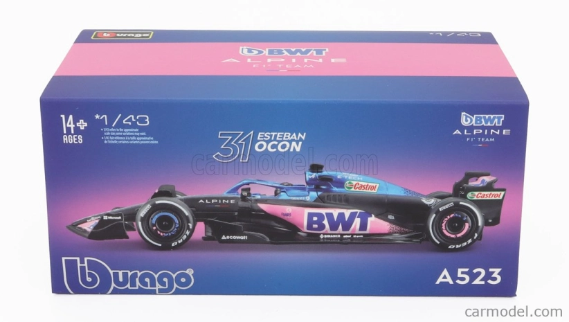 Bburago Renault F1 A523 Team Bwt Alpine F1 N 31 1:43, modrá