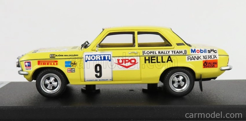 Trofeu Opel Ascona A N 9 Rally 1000 Lakes 1974 B.waldegaard - A.hertz 1:43 Žlutá