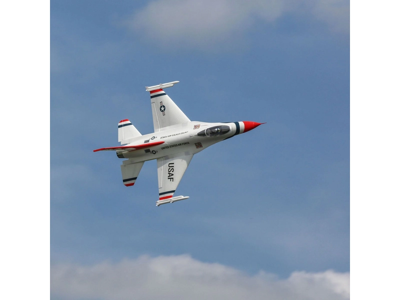 RC letadlo E-flite F-16 Thunderbirds 0.8m SAFE Select BNF Basic