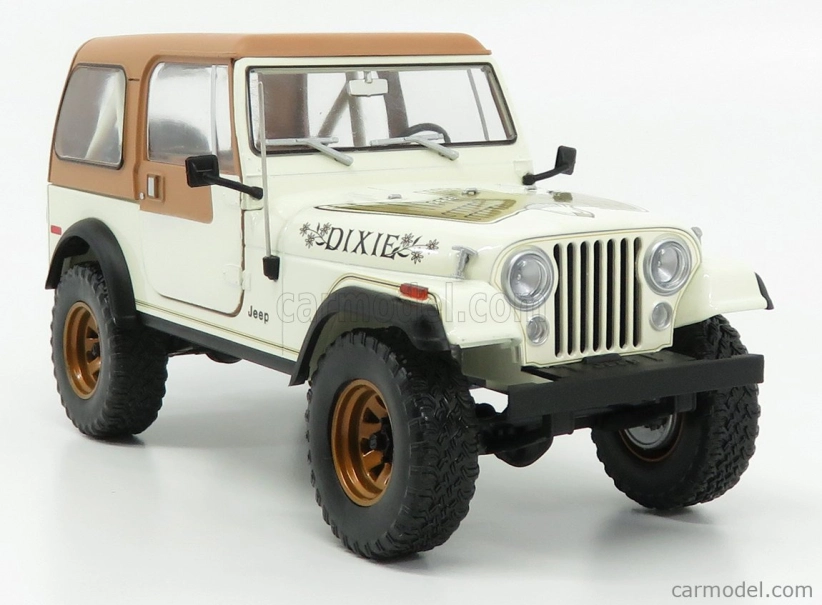 Greenlight Jeep Cj-7 Dixie Closed 1979 - Look-a-like Dixie - The Dukes Of Hazzard 1:18 Bílá