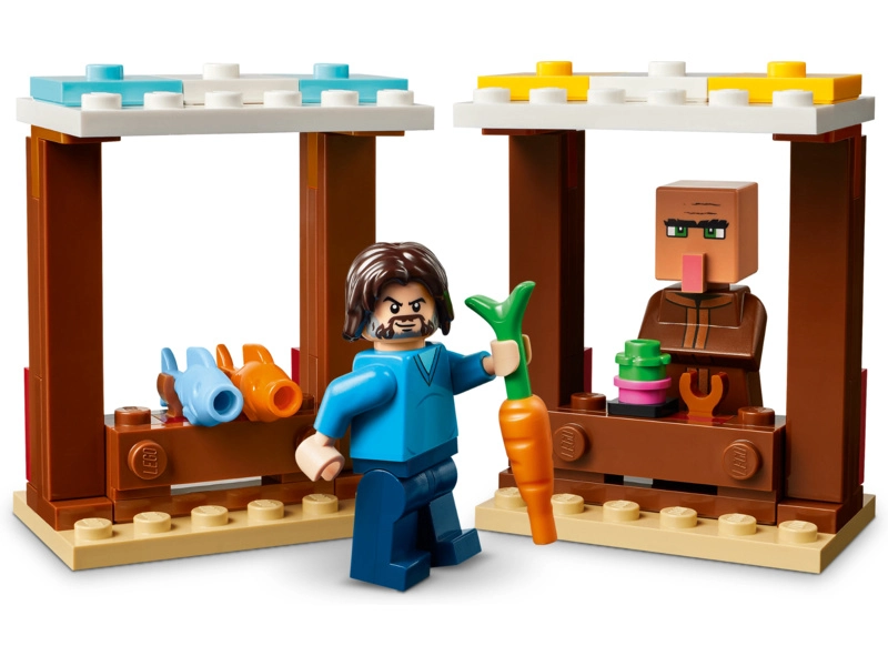 LEGO Minecraft - Balón v podobe ďatľa a útok na dedinu