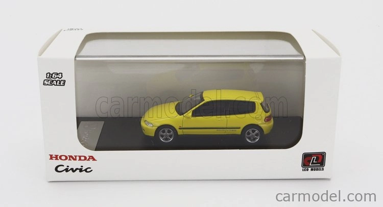 Lcd-model Honda Civic Eg6 Vtec 1993 1:64 Žlutá