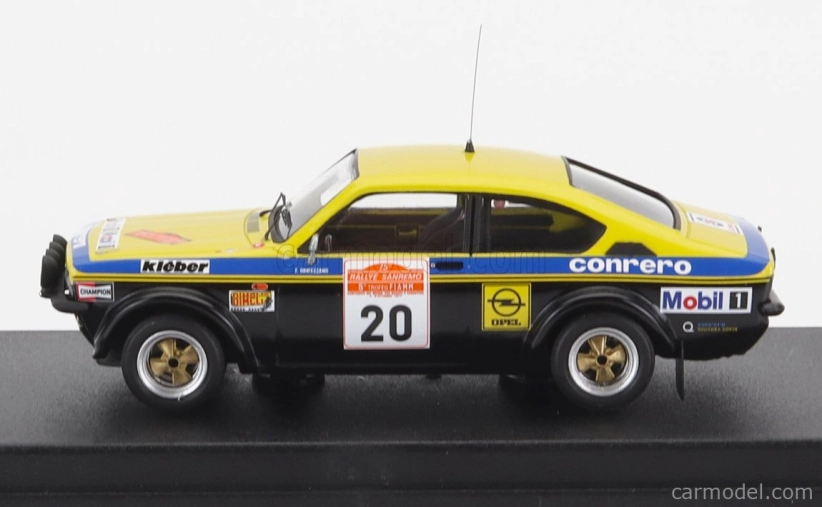 Trofeu Opel Kadett Gt/e (night Version) N 20 Rally Sanremo 1977 F.ormezzano - R.meiohas 1:43 Žlutá Černá