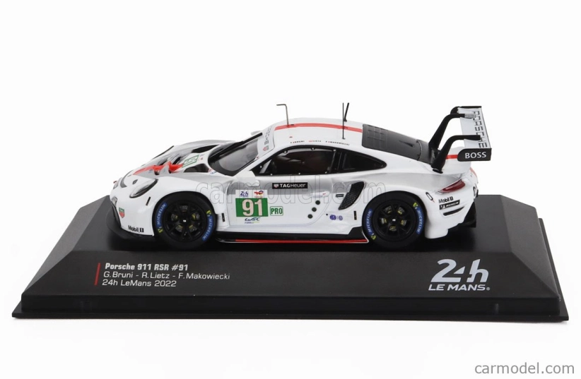 Ixo-models Porsche 911 991-2 4.2l Team Porsche Gt N 91 Winner Lmgte Pro Class 24h Le Mans 2022 Gianmaria Bruni - Richard Lietz - Frederic Makowiecki 1:43 Biela Sivá Červená