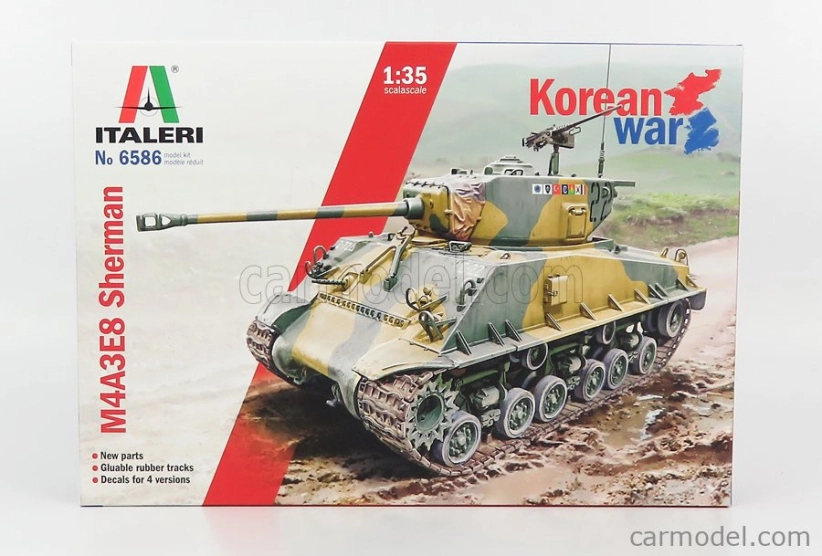 Italeri Tank M4a3e8 Sherman Miltary Korean War 1945 1:35 /