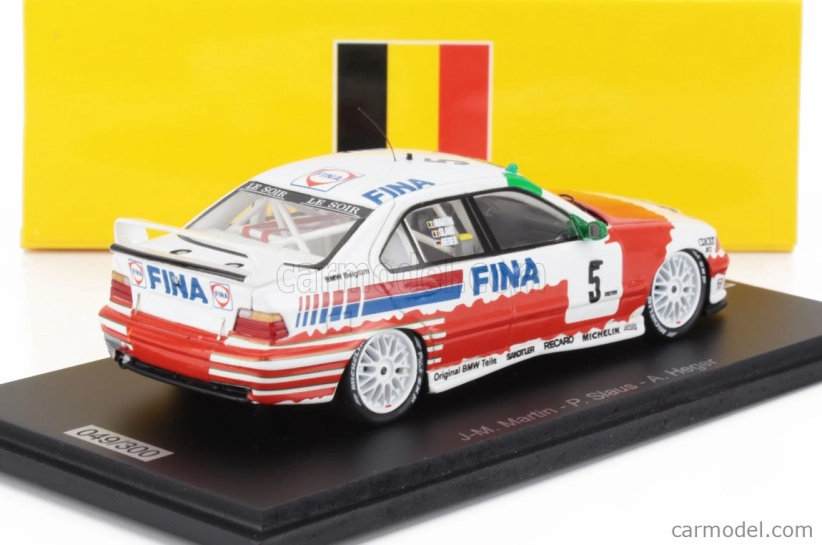 Spark-model BMW 3-series 318is Team Bmw Fina Bastos N 5 3rd 24h Spa 1994 Jeam Michel Martin - Patrick Slaus - Altfrid Heger 1:43 Červená Bílá
