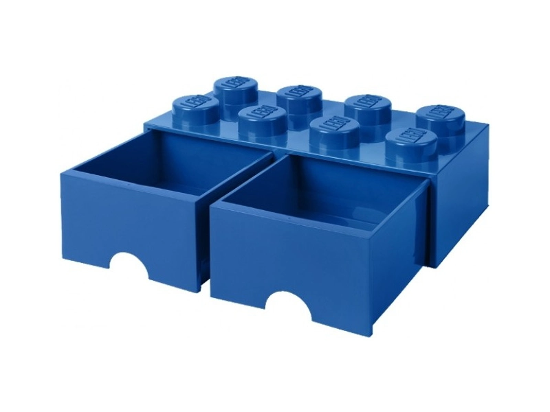 LEGO úložný box s šuplíky 250x500x180mm - modrý