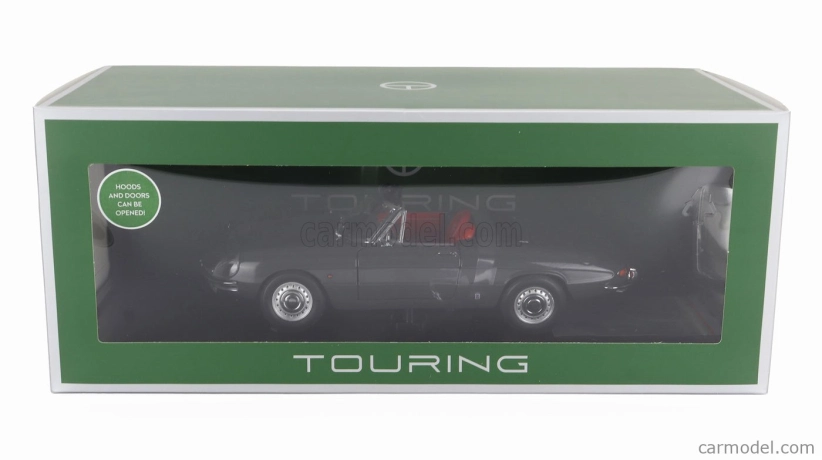 Turistické modely áut Alfa romeo Duetto Spider 1600 Coda Tonda 1966 1:18 Graphite Grey