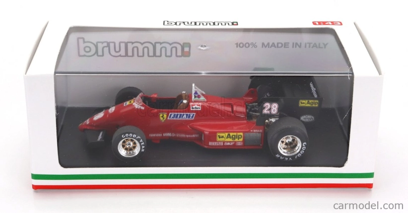 Brumm Ferrari F1 126c4 N 28 Belgium Gp 1984 Rene Arnoux 1:43 Červená čierna