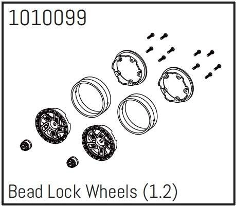 HBP240233 - (1010099) 1.2" Beadlock Wheels - PRO Crawler 1:18 (4)