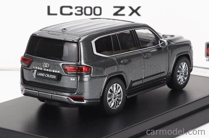 LCD model Toyota Land Cruiser Lc300-zx 2022 1:64 sivá