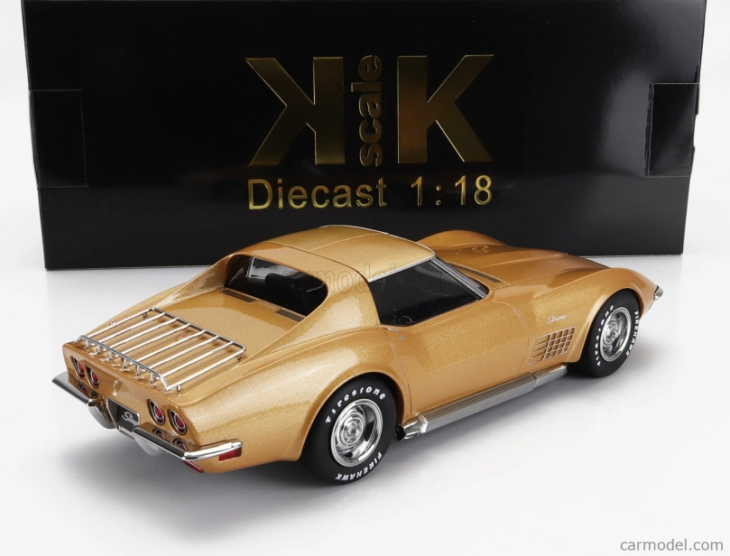 Chevrolet Corvette C3 1972 v mierke Kk - s odnímateľnou strechou 1:18 Gold Met