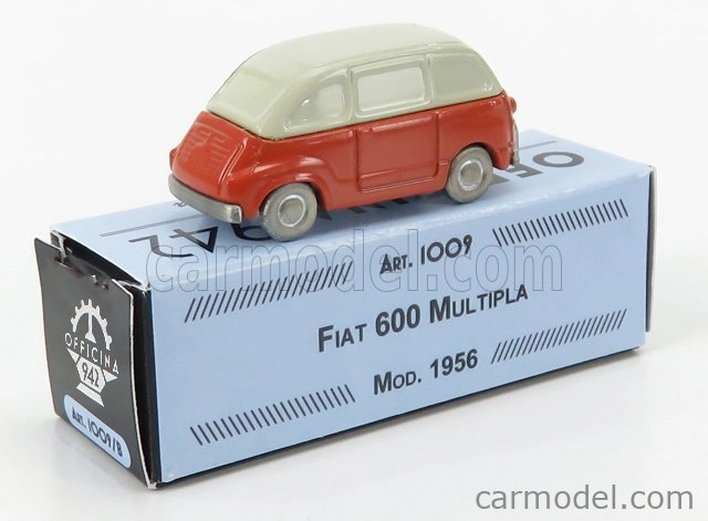 Officina-942 Fiat 600 Multipla 1956 1:76 Červená krémová