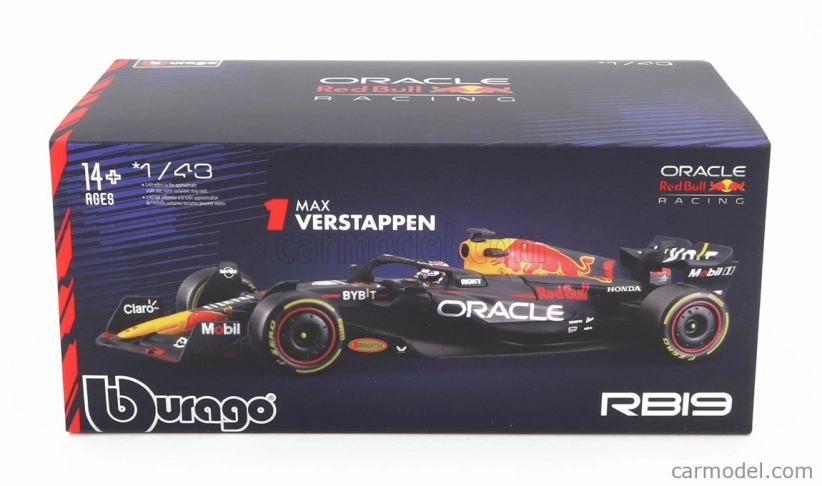 Bburago Red bull F1 Rb19 Team Oracle Red Bull Racing N 1 1:43, tmavě modrá